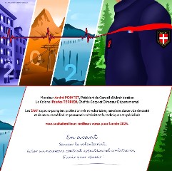 Carte Voeux SDIS73 2024 Numerique